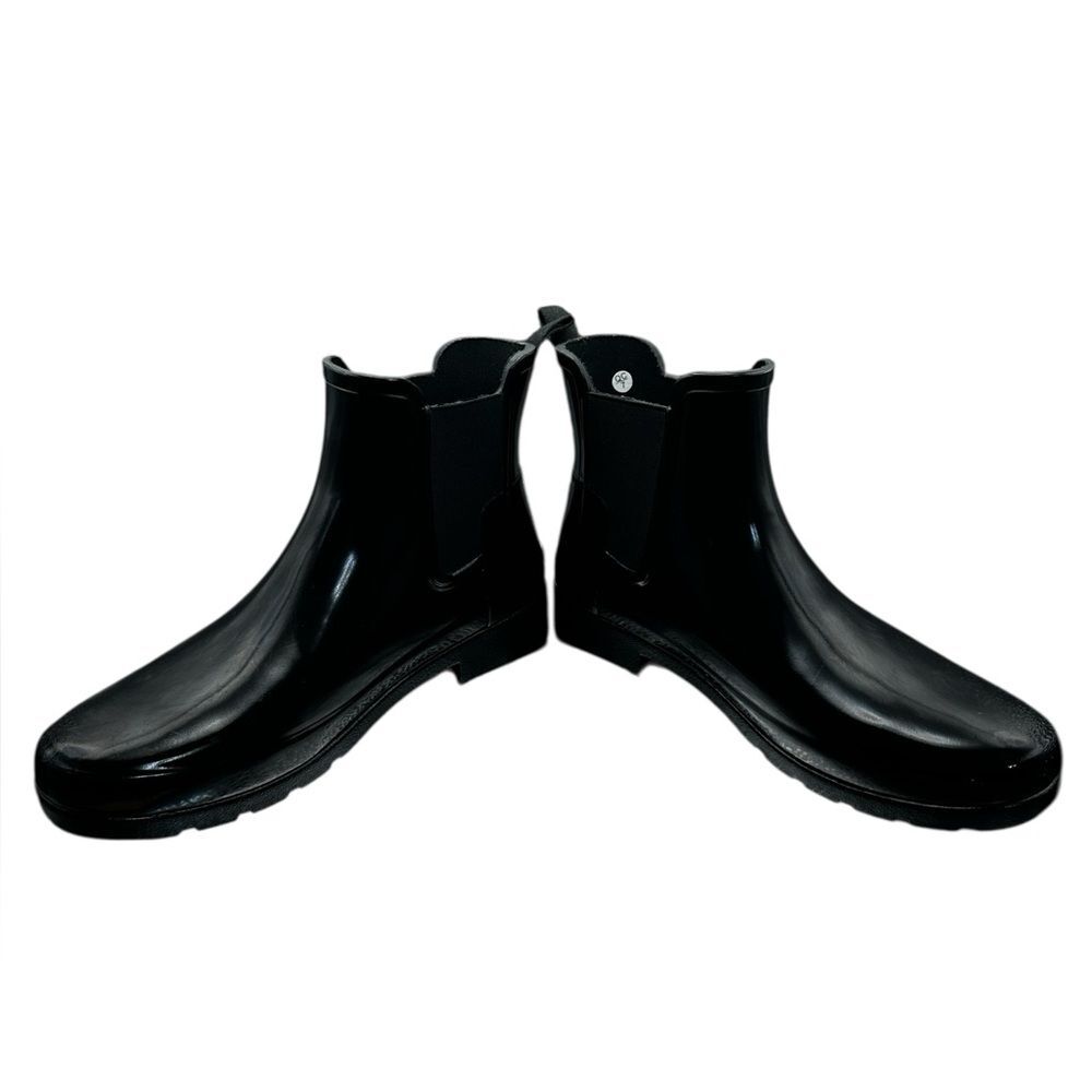 Hunter Gloss Chelsea Rain Boots Black Women’s US 7 NWOT - Picture 6 of 8